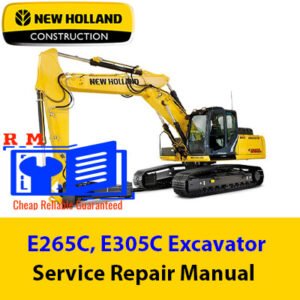 New Holland E265C and E305C excavator service repair manual, showcasing detailed diagrams and maintenance instructions