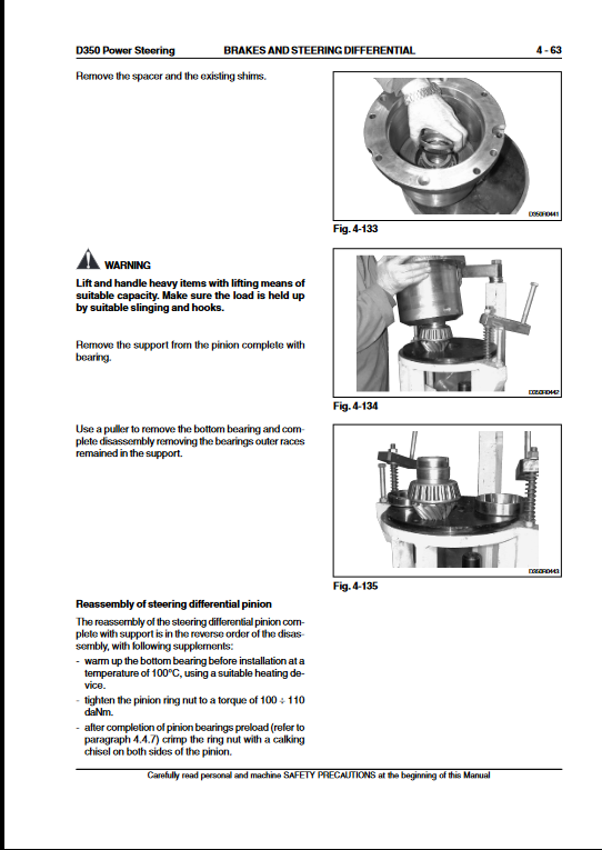 Kobelco D350 Power Steering Crawler Dozer Workshop Manual - Image 5