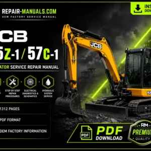 Service Repair Manual for JCB 55Z-1 and 57C-1 Excavators detailing maintenance and troubleshooting guidelines