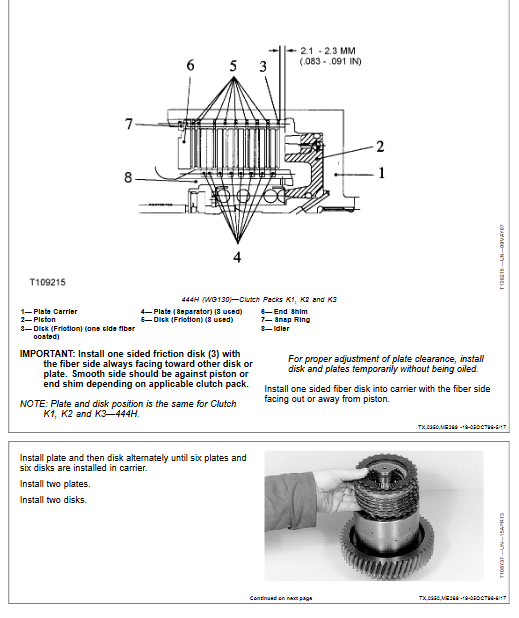 John Deere 444H, John Deere 544H Loader TC44H, TC54H Tool Carrier Repair Technical Manual - Image 3