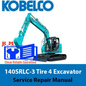Service repair manual for Kobelco 140SRLC-3 Excavator, displaying the model name and essential maintenance details