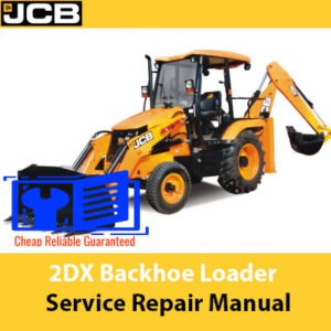 Service Repair Manual for JCB 2DX Backhoe Loader, showcasing detailed diagrams and maintenance instructions