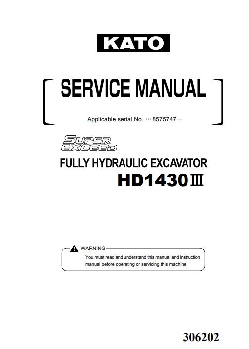 kato hd1430iii manual