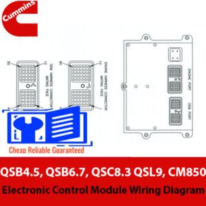Wiring diagram for Cummins QSB4.5, QSB6.7, QSC8.3, and QSL9 CM850 Electronic Control Module
