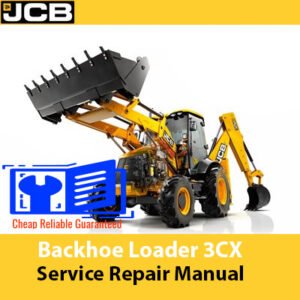 Service Repair Manual for JCB 3CX Backhoe Loader, showcasing detailed diagrams and maintenance instructions