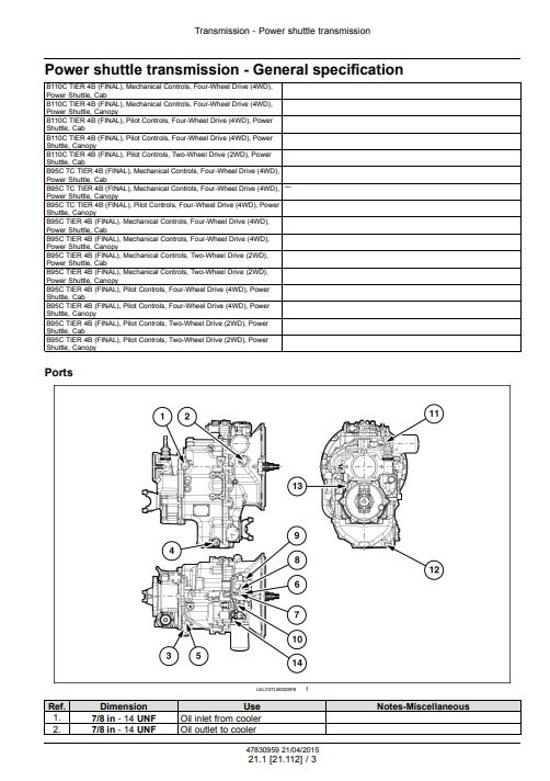 New Holland B95C, New Holland B95C TC, New Holland B110C Loader Backhoe Service Repair Manual - Image 3