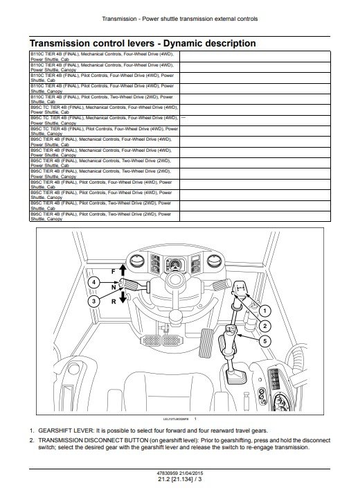 New Holland B95C, New Holland B95C TC, New Holland B110C Loader Backhoe Service Repair Manual - Image 4