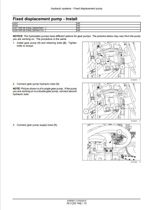 New Holland L221, New Holland L228, New Holland C227, New Holland C232 Service Repair Manual - Image 5