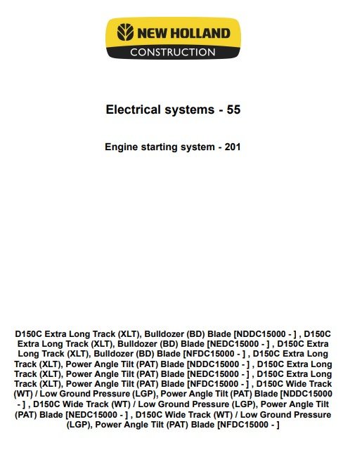 New Holland D150C Dozer Service Repair Manual - Image 4