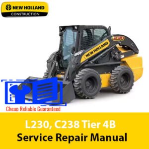 Service Repair Manual for New Holland L230 and C238 Loaders, detailing maintenance procedures and troubleshooting tip