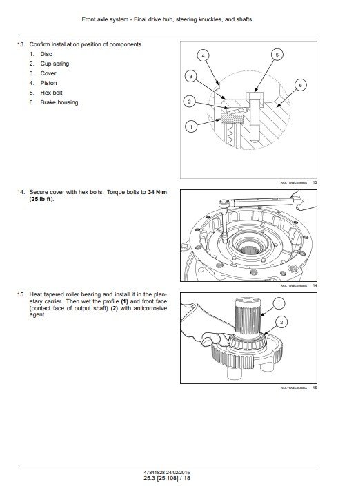 New Nolland W130C, New Nolland W170C Wheel Loader Service Repair Manual - Image 3