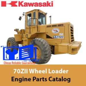 Catalog of Cummins 6BTA5.9 engine parts for Kawasaki 70ZII, featuring illustrations and descriptions of engine parts