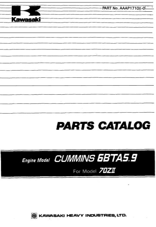 Cummins 6BTA5.9 Engine Parts Catalog For Kawasaki 70zii - Image 2