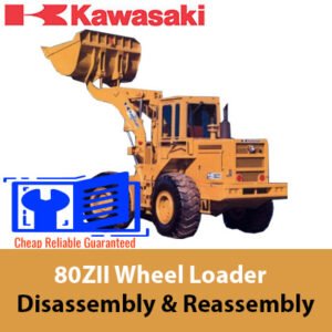 Kawasaki 80ZII shop manual cover featuring disassembly and reassembly instructions for the machinery