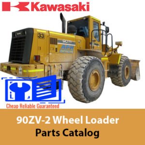 Comprehensive parts catalog for the Kawasaki 90ZV-2 Wheel Loader, including diagrams and part numbers for easy reference