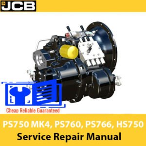JCB Transmission Service Repair Manual covering PS750 MK4, PS760, PS766, and HS750, providing essential repair guidelines