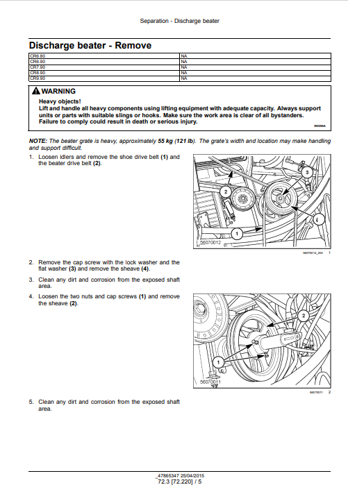 New Holland CR6.80, CR6.90, CR7.90, CR8.90, CR9.90 Combine Harvester Service Repair Manual - Image 3