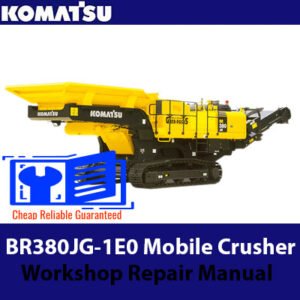 Cover of the Komatsu BR380JG-1E0 Mobile Crusher Workshop Repair Manual, showcasing diagrams and repair instructions