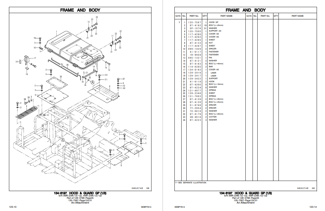 Caterpillar 320B , Caterpillar 320BL Excavator Parts Manual - Image 3