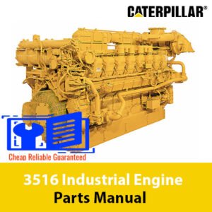 Caterpillar 3516 industrial engine parts manual, displaying illustrations and descriptions of engine components