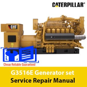 Service repair manual for Caterpillar G3516E Generator set, showcasing detailed diagrams and maintenance instructions