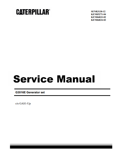 Caterpillar G3516E Generator set Service Repair Manual - Image 2