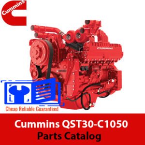 Cummins QST30-C1050 engine parts manual, displaying illustrations and detailed information on engine components
