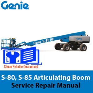 Genie S-80 and S-85 articulating boom lift service repair manual, showcasing detailed diagrams and maintenance instructions