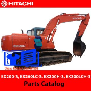 Comprehensive parts catalog for Hitachi EX200-3 series excavators, including EX200LC-3, EX200H-3, and EX200LCH-3 models