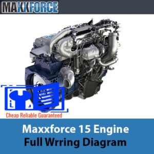 Detailed wiring diagram of the Maxxforce 15 engine, showcasing connections and components for technical reference