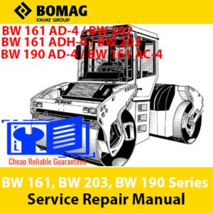 Comprehensive service repair manual for Bomag BW 161 AD-4, BW 202 AD-4, BW 161 ADH-4, BW 203 AD-4, BW 190 AD-4, BW 161 AC-4