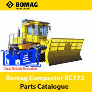 Parts catalogue for Bomag BC772 RB-2 compactor, detailing components and specifications for maintenance and repair
