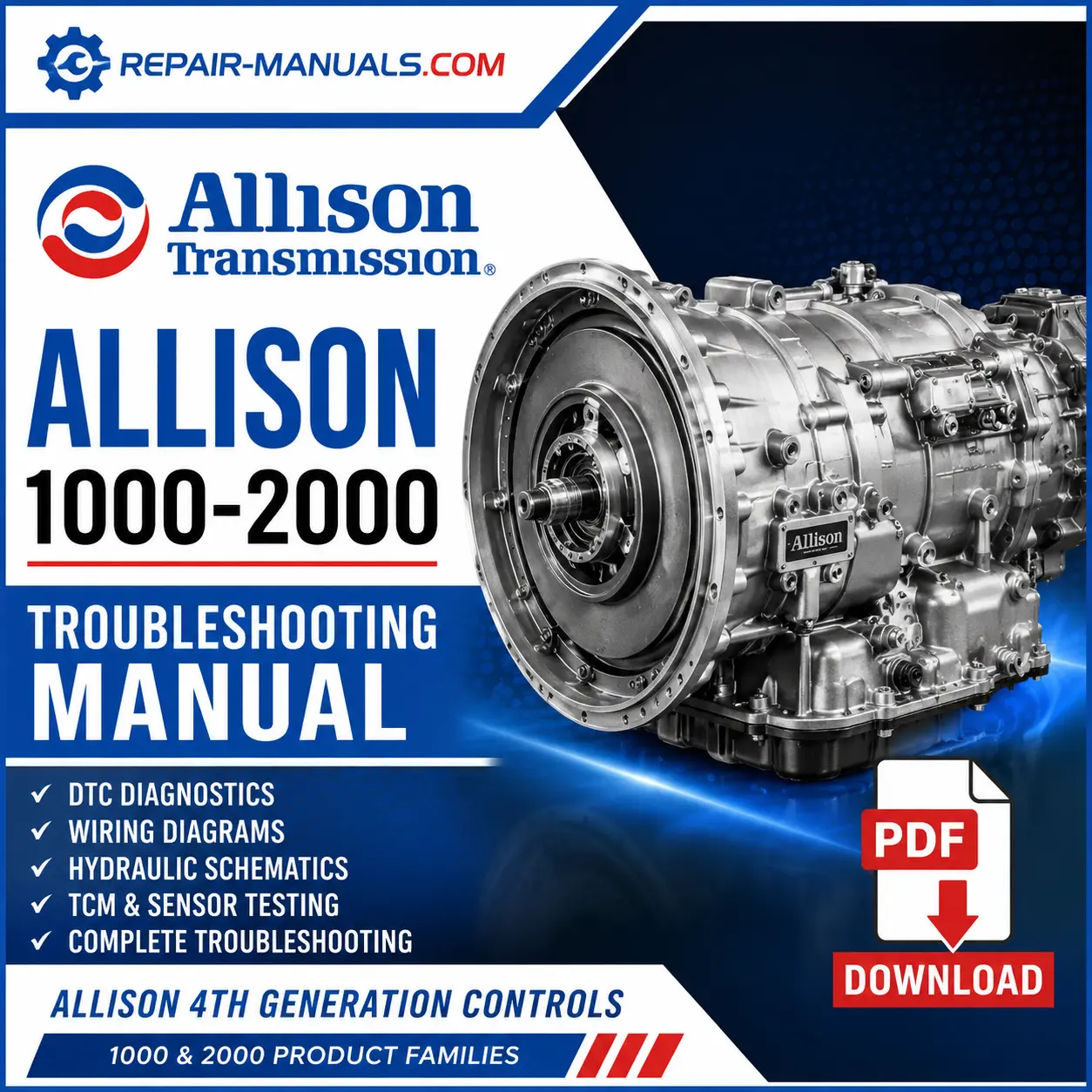 Allison 4th Generation Controls 1000 2000 Product Families Troubleshooting Manual TS3977EN PDF