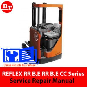 Service repair manual cover for UniCarriers Forklift models 1B1 and 1B2, featuring technical illustrations and instructions
