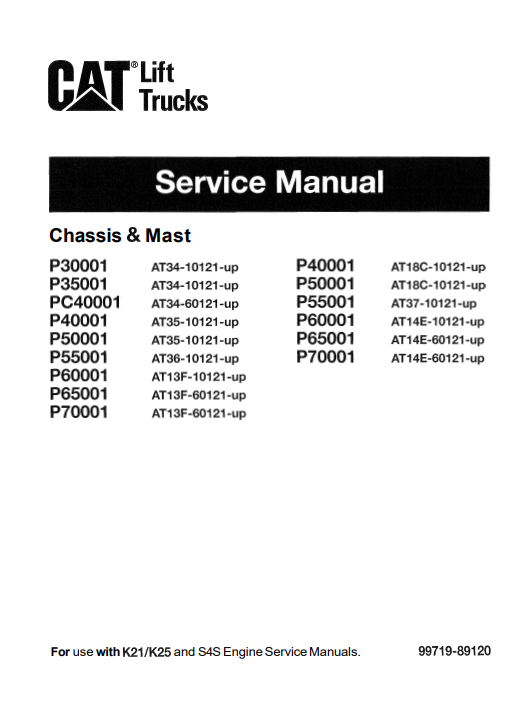 Caterpillar LiftTruck P30001 to P70001 Service Repair Manual - Image 2