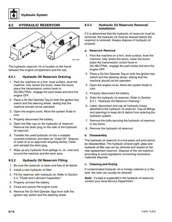 Caterpillar TL642 , Caterpillar TL943 Telehandlers Service Repair Manual - Image 5
