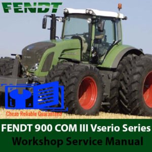 FENDT 900 Vario - COM III Workshop Service Manual, displaying the tractor model with technical diagrams and service information