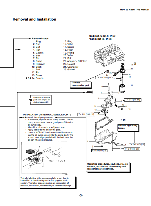 NISSAN Forklift F04 Series Engine GM 4.3 Service Repair Manual - Image 3
