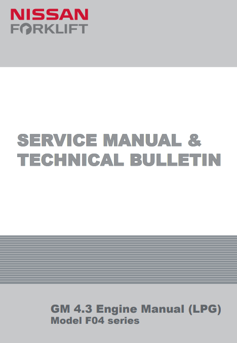NISSAN Forklift F04 Series Engine GM 4.3 Service Repair Manual - Image 2