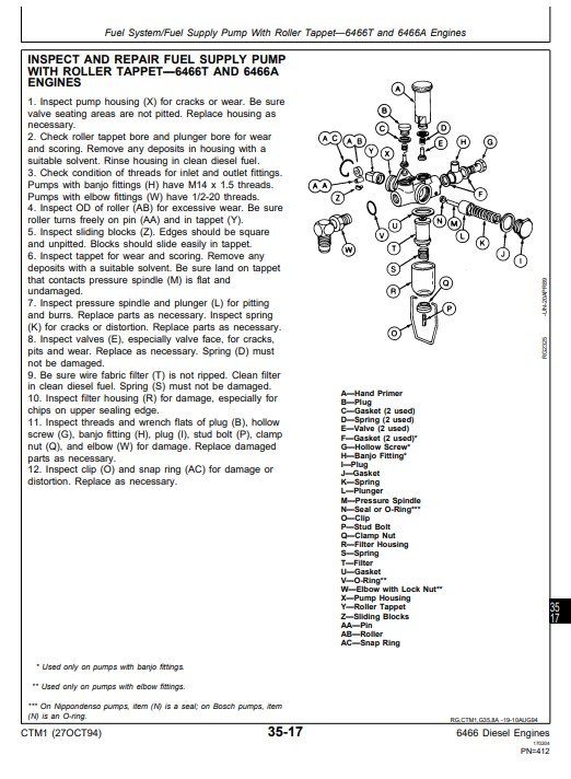 John Deere Series 400 , John Deere 6466 Diesel Engines Service Repair Manual - Image 5