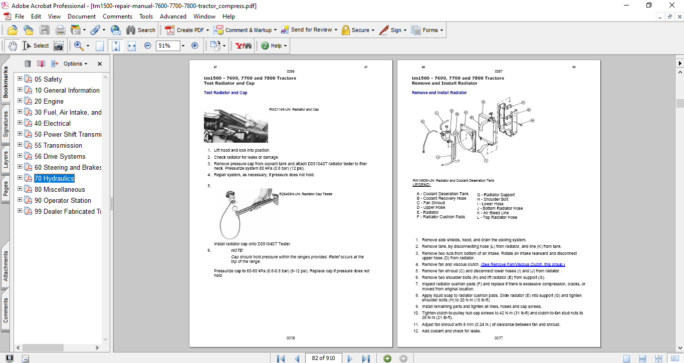 John Deere 7600, John Deere 7700, John Deere 7800 Tractor Technical Repair Manual - Image 6