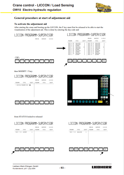Liebherr Service Manual (Crane control Load Sensing with LICCON) - Image 4