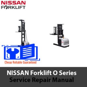 NISSAN Forklift O Series Service Repair Manual, displaying the forklift model and essential service information