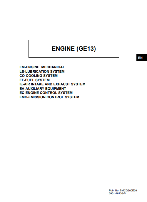 Nissan Engine GE13 Service Repair Manual - Image 2