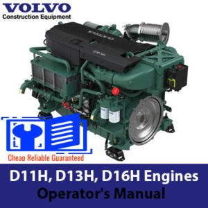 Volvo D11H, D13H, and D16H engines operator's manual, showcasing detailed diagrams and operational guidelines