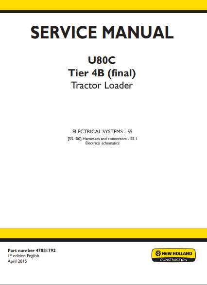 New Holland U80C Tractor Service Repair Manual (Full set of collection) - Image 2