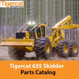 Tigercat 635 Skidder Parts Catalog showcasing an organized layout of parts, including images and descriptions for easy identification
