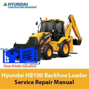 Service Repair Manual for Hyundai HB100 Backhoe Loader, showcasing essential maintenance and repair information