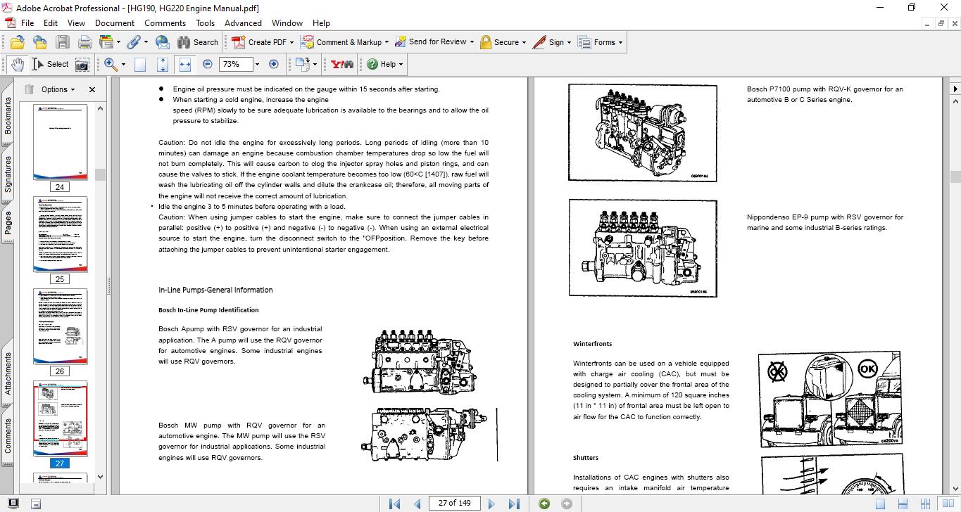 Hyundai HG190, Hyundai HG220 Motor Grader Engine Operation and Maintenance Manual (C Series Engines) - Image 3
