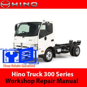 Cover of the Hino Truck 300 Series Engine N04C Workshop Repair Manual, showcasing engine diagrams and repair instructions